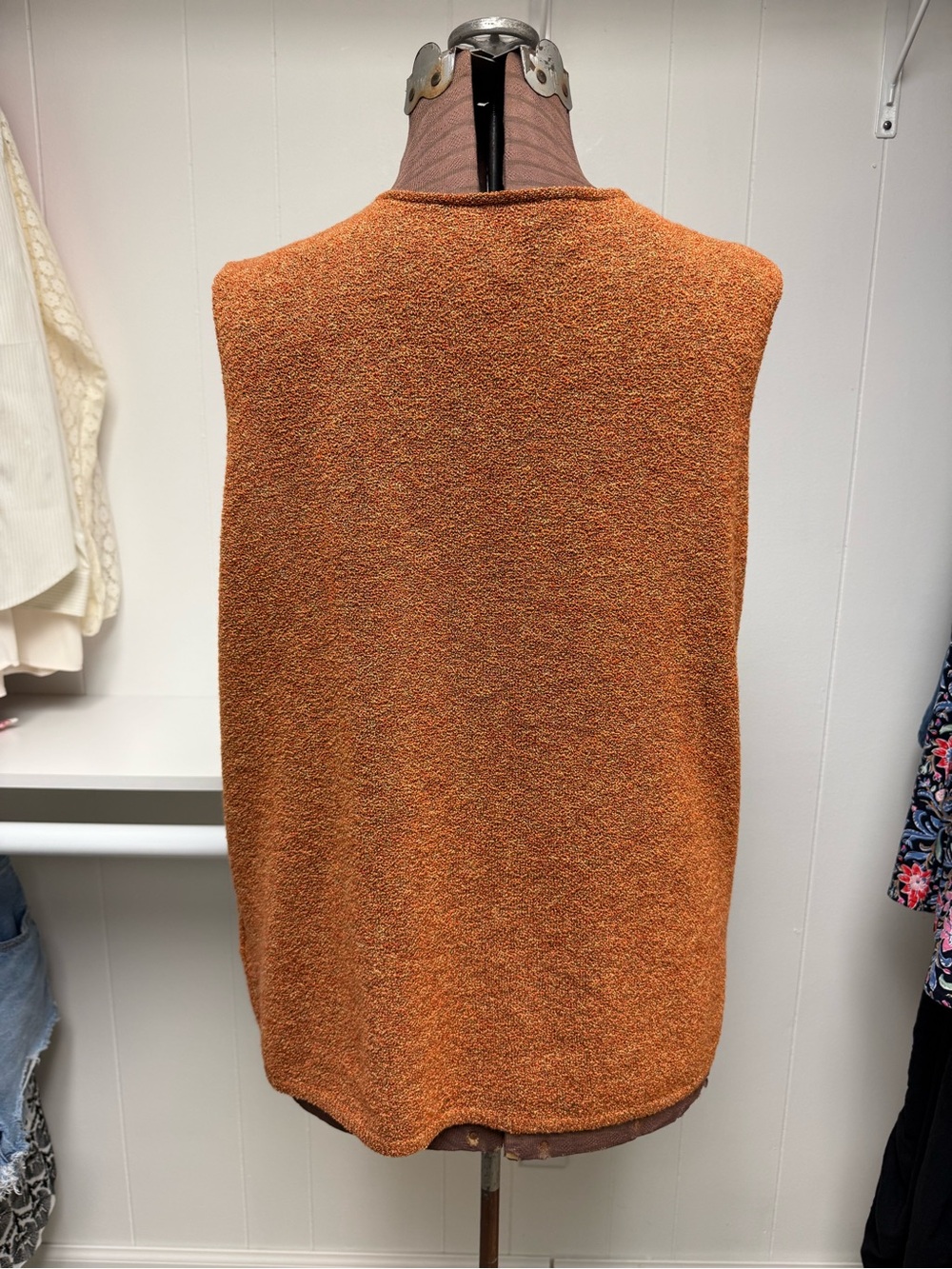 Vintage Eileen Fisher Merino Wool Knit Sleeveless Sweater Top Shell Size 1X - Picture 5 of 10